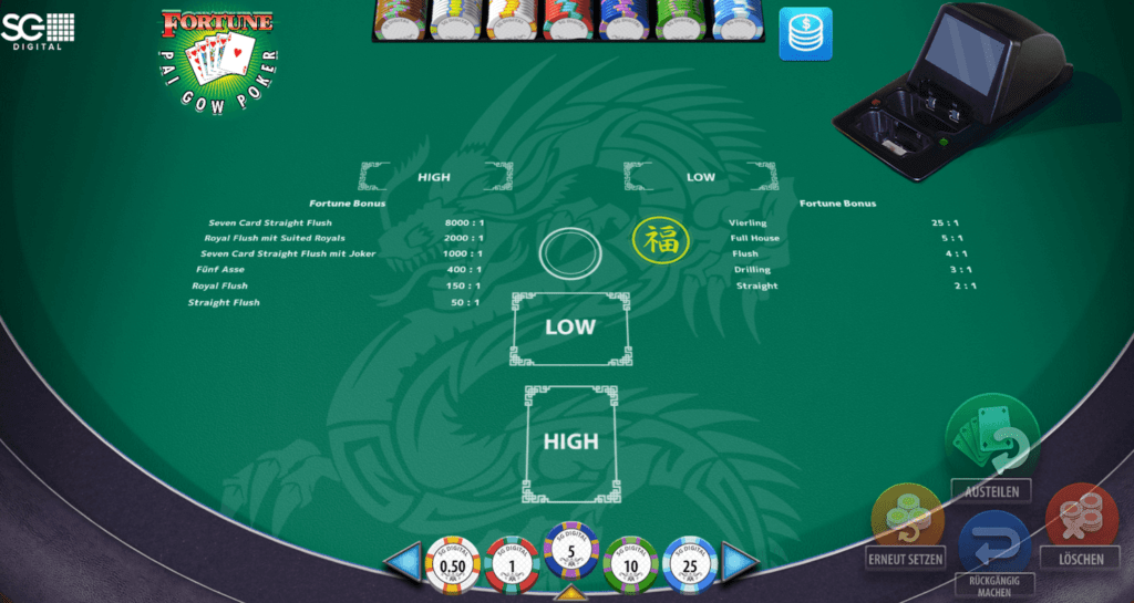Pai Gow Poker Online spielen