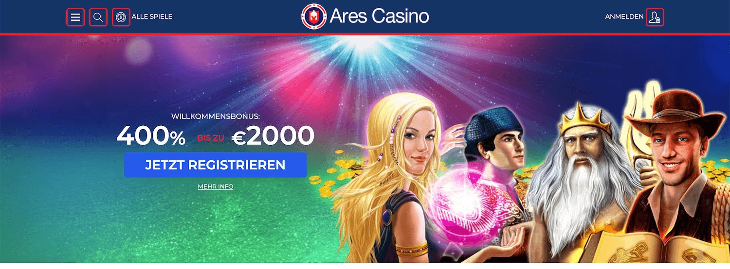 Ares Casino Angebot